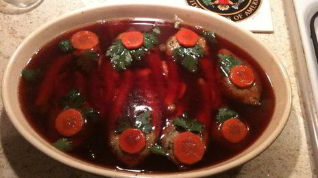 карп фаршированный заливной