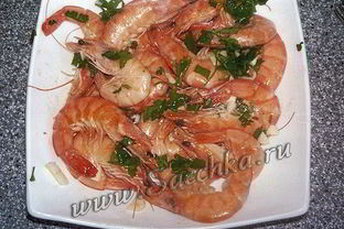 Креветки в остром соусе