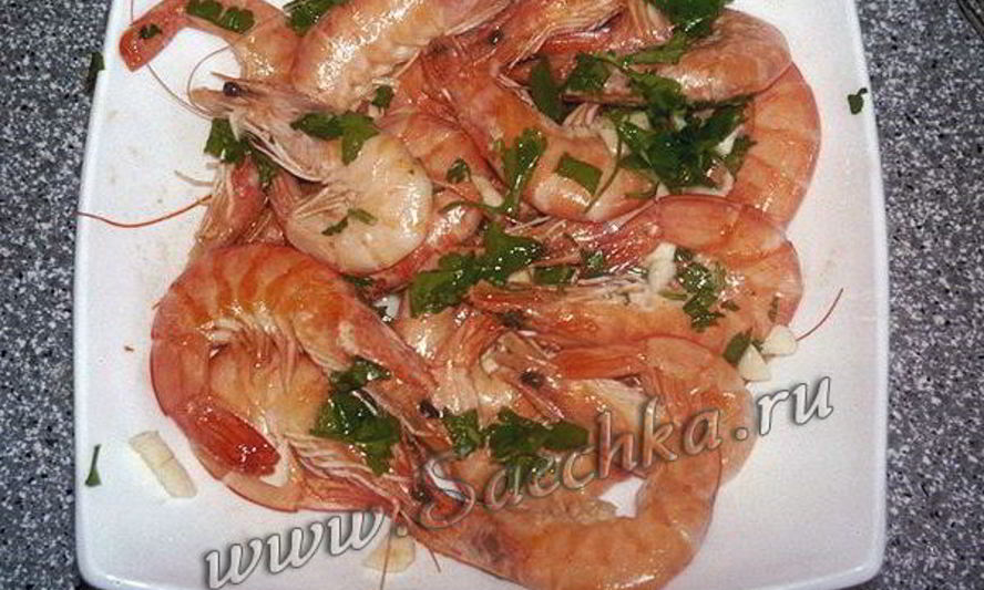 Рецепт креветки в остром соусе