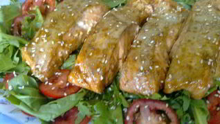 Лосось с кориандром