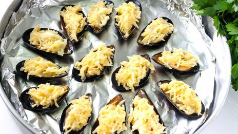 мидии запеченные в духовке с сыром