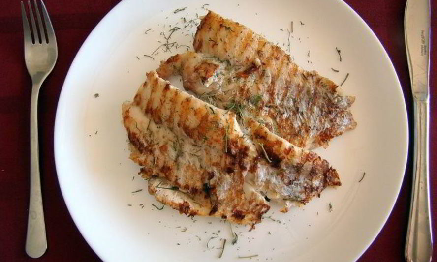 Рецепт окунь морской на гриле