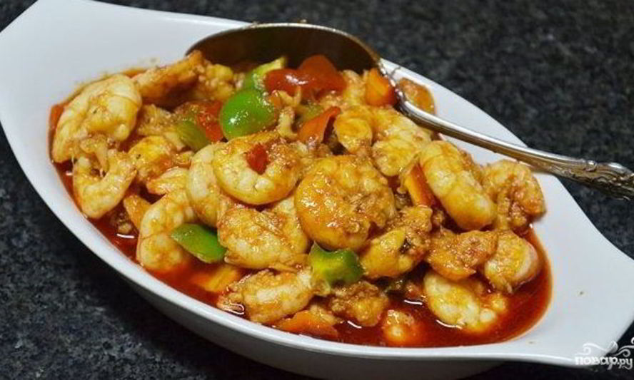 Рецепт острые креветки