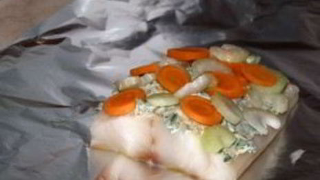 палтус в духовке в фольге