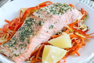 Рыба в духовке с овощами