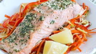 Рыба в духовке с овощами