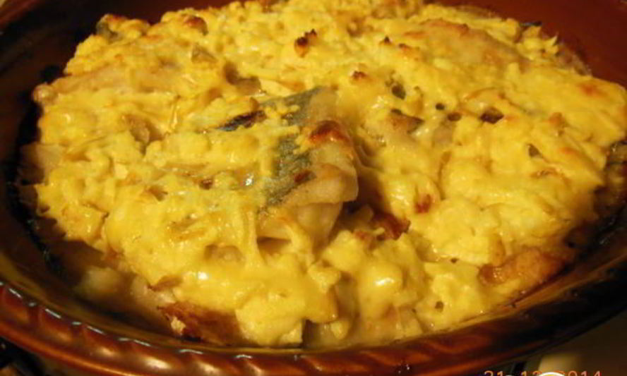 Рецепт судак в яблочно-сырной шубке