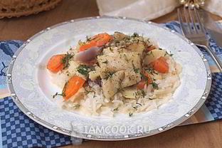 Треска запеченная в сметане