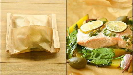 запеченный лосось в конверте