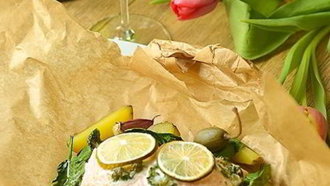 запеченный лосось в конверте