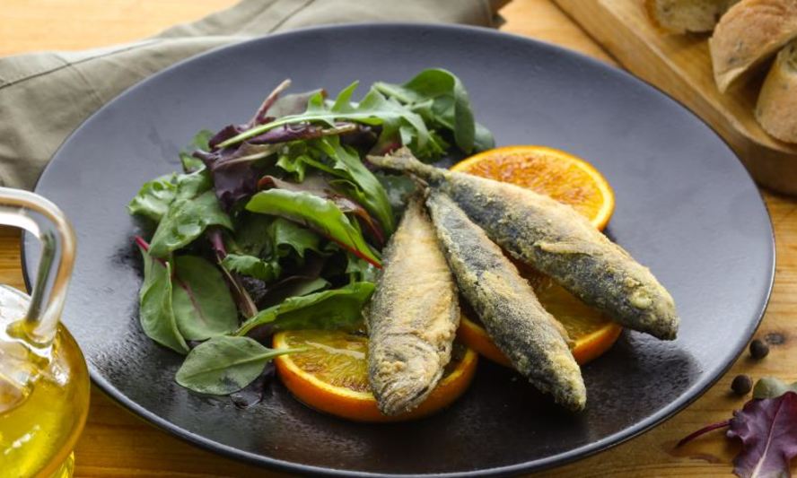 Рецепт жареная ставрида с апельсинами