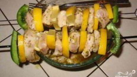куриные шашлыки с лимоном