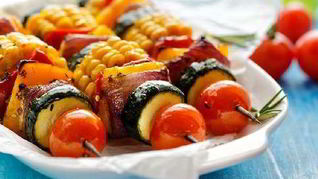 Овощные шашлычки на гриле