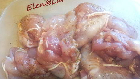 шашлычки из курочки с молодой картошечкой и шампиньонами