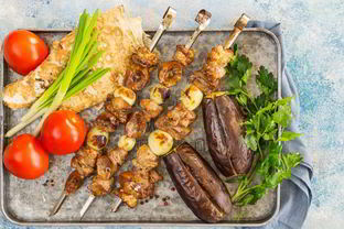 Шашлык из баранины с баклажанами