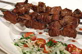 Шашлык из говядины с киви