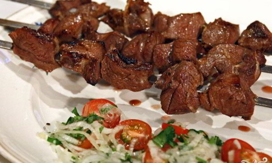 Рецепт шашлык из говядины с киви