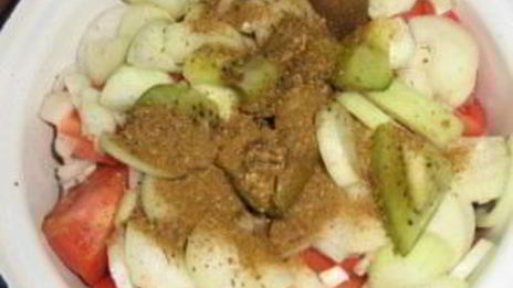 шашлык из говядины с киви