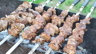 Шашлык из куриной печени