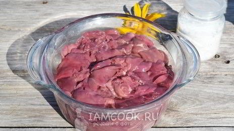 шашлык из куриной печени