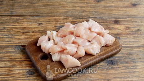 шашлык из курицы на сковороде