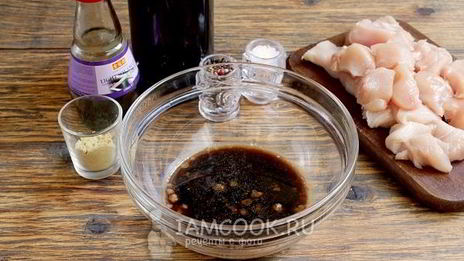 шашлык из курицы на сковороде