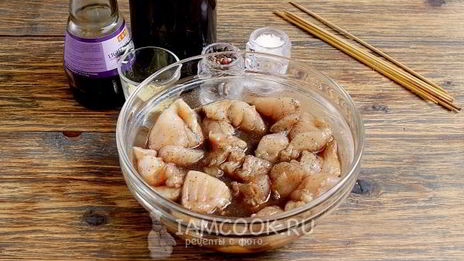 шашлык из курицы на сковороде