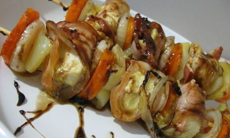 Рецепт шашлыка иза куриц с овощами