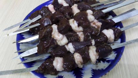 шашлык из печени