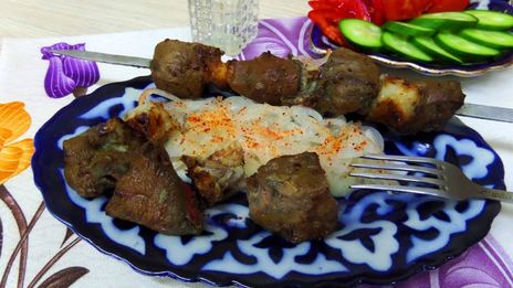 шашлык из печени