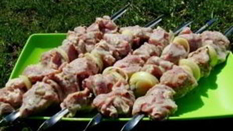 шашлык из свинины с луком