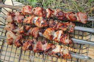 Шашлык из свиной шейки с луком