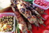 Шашлык из свиной вырезки с 4 закусками