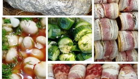 шашлык из свиной вырезки с 4 закусками