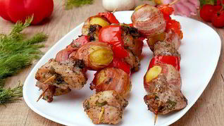 Шашлык с картошкой