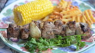 Свиной шашлык на вине