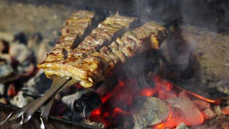 татарский сочный шашлык из баранины