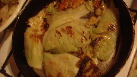 капустные шницели с луковой заправкой