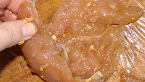 куриный шницель из кусочков малого филе