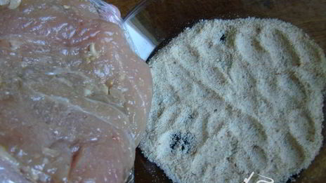 куриный шницель из кусочков малого филе