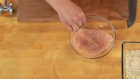 куриный шницель с рисовым драником