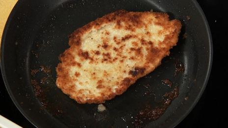 куриный шницель с рисовым драником