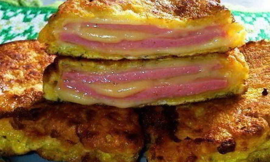 Рецепт простого шницеля иза ветчин и сыры