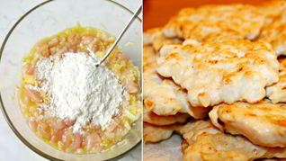 Рубленые шницели из курицы с сыром