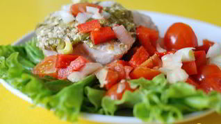 Шницель из индейки с зеленью