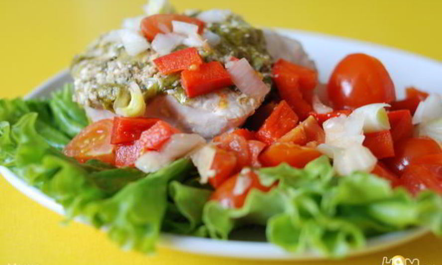 Рецепт шницель из индейки с зеленью