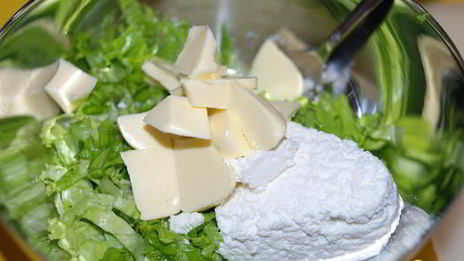 шницель из индейки с зеленью