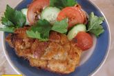 Шницель из куриного фарша по-полесски