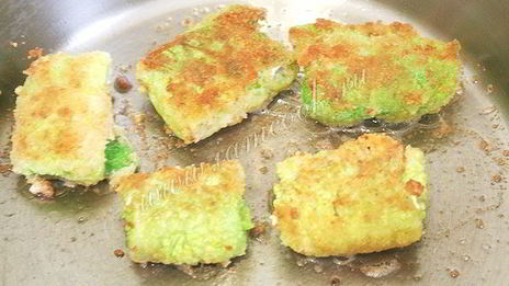 шницель из савойской капусты с сырной начинкой