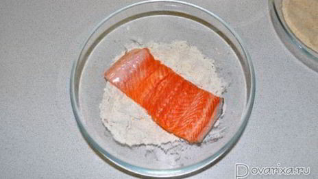 шницель из семги, лосося, форели